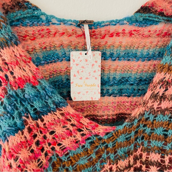 NWT Free People Spell On You Slouchy Crochet 70s Sweater - Picture 8 of 9